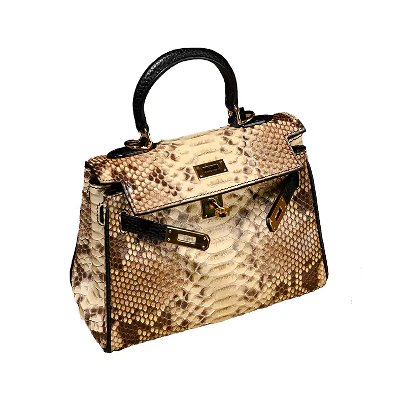 Snake Skin Kelly taske
